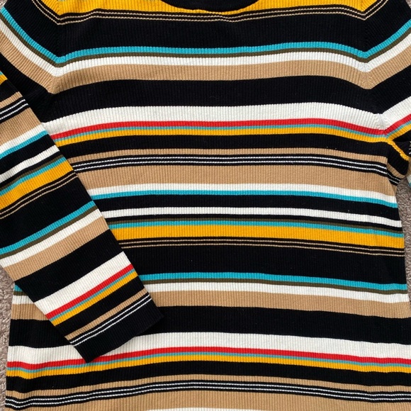 Vince Camuto Striped Multicolor Ribbed Sweater size 3X - Picture 3 of 6